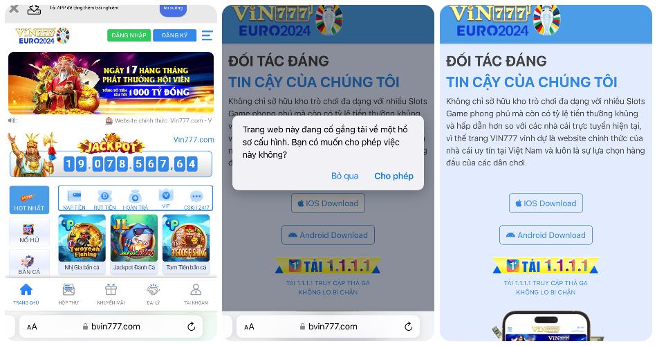 Truy cập trang web chính thức để tải App Vin777 nhanh chóng